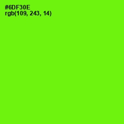#6DF30E - Bright Green Color Image