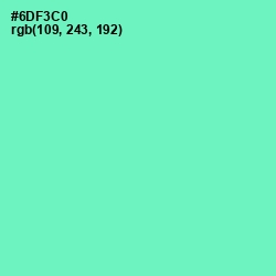 #6DF3C0 - Aquamarine Color Image