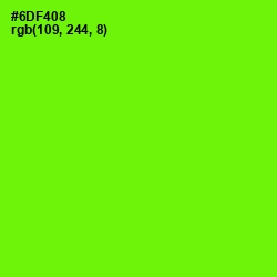 #6DF408 - Bright Green Color Image