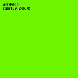 #6DF600 - Bright Green Color Image