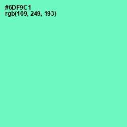 #6DF9C1 - Aquamarine Color Image