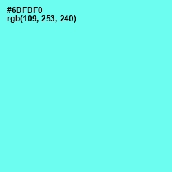 #6DFDF0 - Aquamarine Color Image