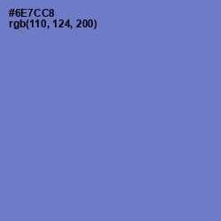 #6E7CC8 - Moody Blue Color Image