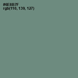 #6E8B7F - Viridian Green Color Image