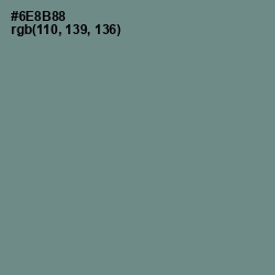 #6E8B88 - Blue Smoke Color Image