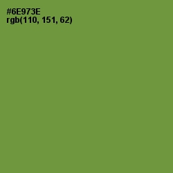 #6E973E - Olive Drab Color Image