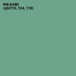 #6EA48B - Bay Leaf Color Image