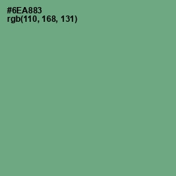 #6EA883 - Bay Leaf Color Image