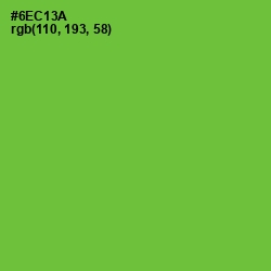 #6EC13A - Bright Green Color Image