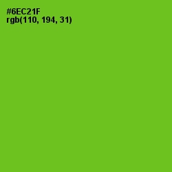#6EC21F - Bright Green Color Image
