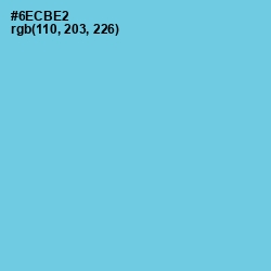 #6ECBE2 - Aquamarine Blue Color Image