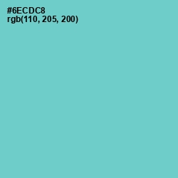 #6ECDC8 - Downy Color Image