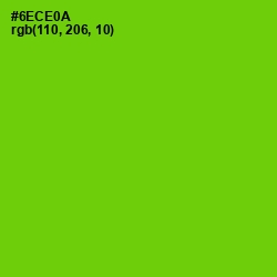 #6ECE0A - Bright Green Color Image