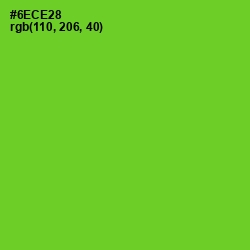 #6ECE28 - Bright Green Color Image