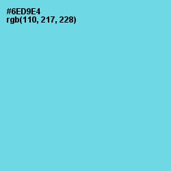 #6ED9E4 - Turquoise Blue Color Image