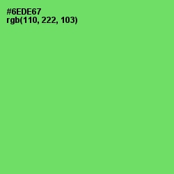 #6EDE67 - Pastel Green Color Image