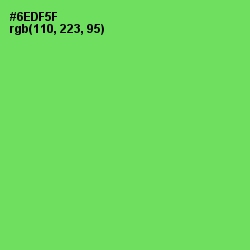 #6EDF5F - Pastel Green Color Image