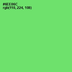 #6EE06C - Screamin' Green Color Image