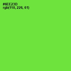 #6EE23D - Bright Green Color Image