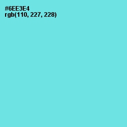 #6EE3E4 - Turquoise Blue Color Image