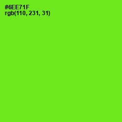 #6EE71F - Bright Green Color Image