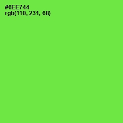 #6EE744 - Screamin' Green Color Image
