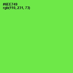 #6EE749 - Screamin' Green Color Image
