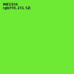 #6EE934 - Bright Green Color Image