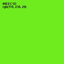 #6EEC1D - Bright Green Color Image