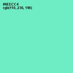 #6EECC4 - Aquamarine Color Image