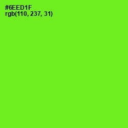 #6EED1F - Bright Green Color Image