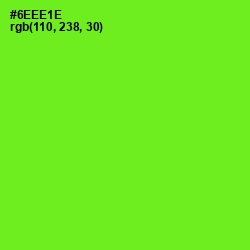 #6EEE1E - Bright Green Color Image