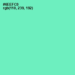 #6EEFC0 - Aquamarine Color Image