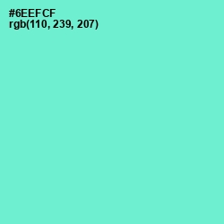 #6EEFCF - Aquamarine Color Image