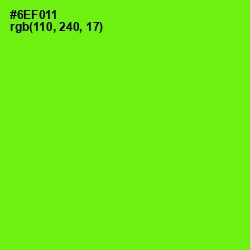 #6EF011 - Bright Green Color Image