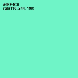 #6EF4C6 - Aquamarine Color Image