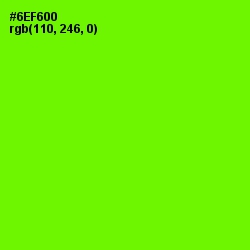 #6EF600 - Bright Green Color Image