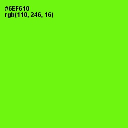#6EF610 - Bright Green Color Image