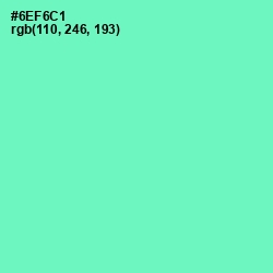 #6EF6C1 - Aquamarine Color Image