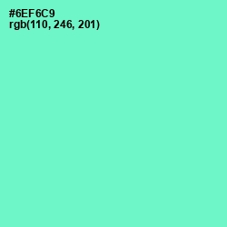 #6EF6C9 - Aquamarine Color Image