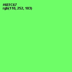 #6EFC67 - Screamin' Green Color Image