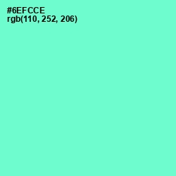 #6EFCCE - Aquamarine Color Image