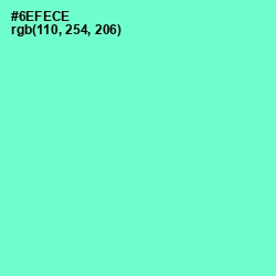 #6EFECE - Aquamarine Color Image
