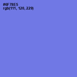 #6F78E5 - Moody Blue Color Image
