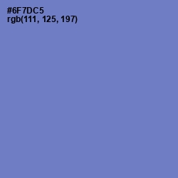 #6F7DC5 - Moody Blue Color Image