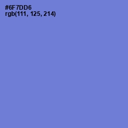 #6F7DD6 - Moody Blue Color Image