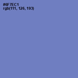 #6F7EC1 - Moody Blue Color Image