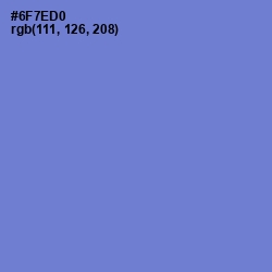 #6F7ED0 - Moody Blue Color Image