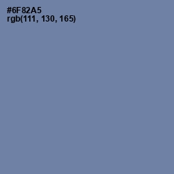 #6F82A5 - Bermuda Gray Color Image