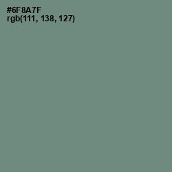 #6F8A7F - Viridian Green Color Image